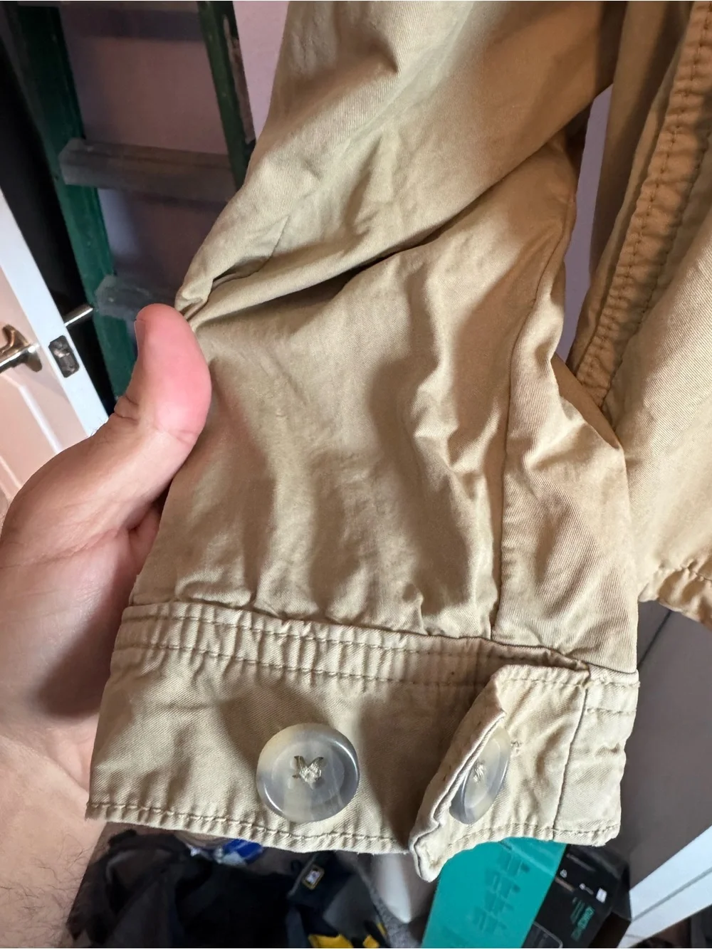 Vintage 2006 Banana Republic Safari Field Jacket Men’s L Khaki/Tan Cotton.